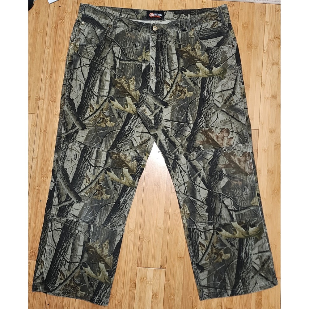 Outfitters Ridge Hunting Pants Mens 43x27 Camo Double Knee Straight Leg Outdoor